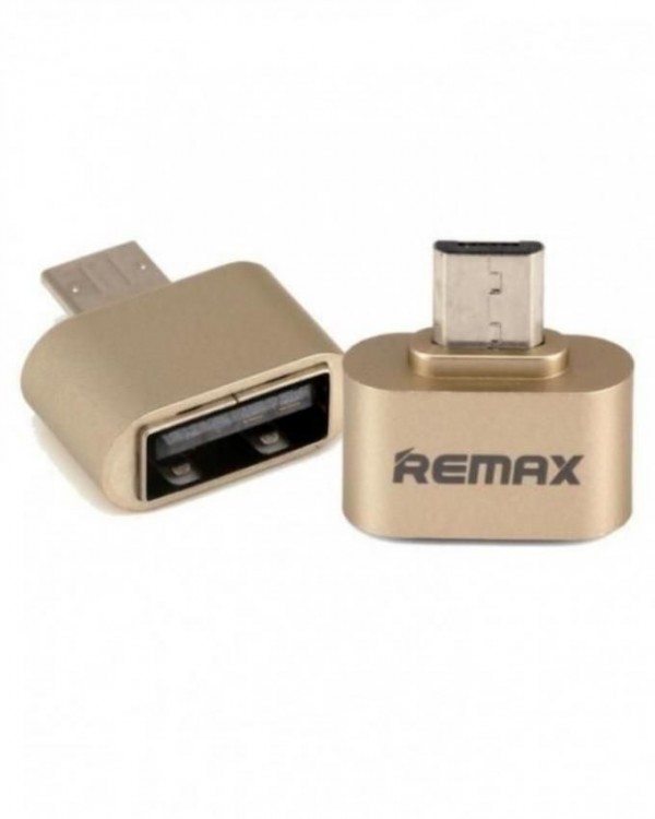 Адаптер USB AF(OTG)- microUSB,Remax RA-OTG,золотистый,блистер
