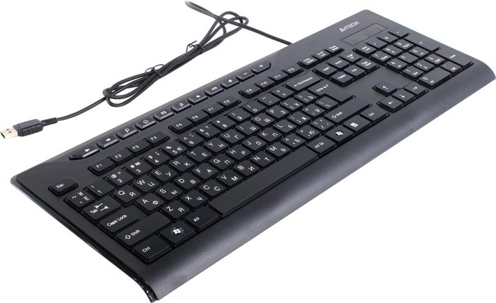 Клавиатура A4Tech KD-800,проводная(USB),тонкая,мультимедийная,черная,rtl