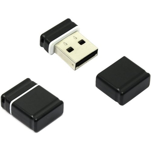 Накопитель USB 2.0 ,16Гб Qumo nanoDrive QM16GUD-NANO-B,черный, пластик