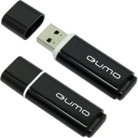 Накопитель USB 2.0, 8Гб Qumo Optiva QM8GUD-OP1-Black,черный, пластик