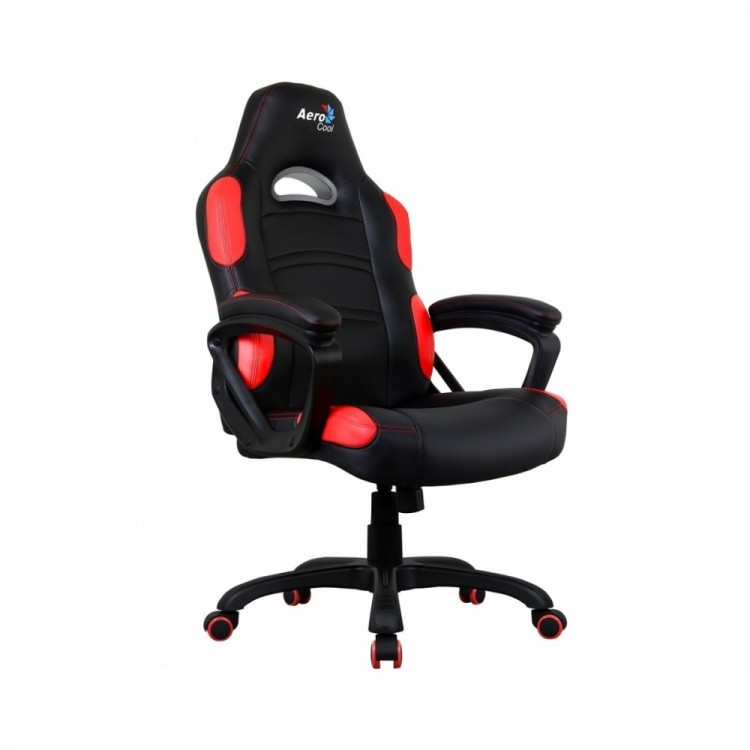Кресло геймерское Aerocool AC80C Air-BR, черный/красный, экокожа/экокожа