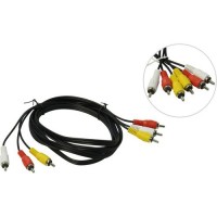 Кабель 3*RCA-3*RCA,2м,Telecom TAV7150-2M,черный,oem