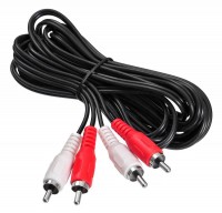 Кабель 2*RCA(M)-2*RCA(M),3м,Buro BAAC024-3,черный,пакет