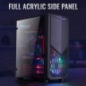 Корпус с подсветкой Aerocool Tomahawk-A без БП, Midi-Tower/ATX, mATX, черный