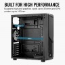 Корпус с подсветкой Aerocool Tomahawk-A без БП, Midi-Tower/ATX, mATX, черный