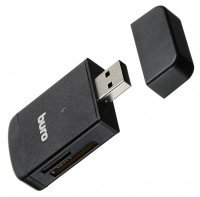 Картридер внешний Buro BU-CR-3103 USB 2.0, для SD,microSD,MMC,M2,MS,T-Flash черный, rtl