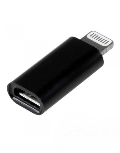 Адаптер Apple 8pin(M)→microUSB,Accezz,черный,пакет