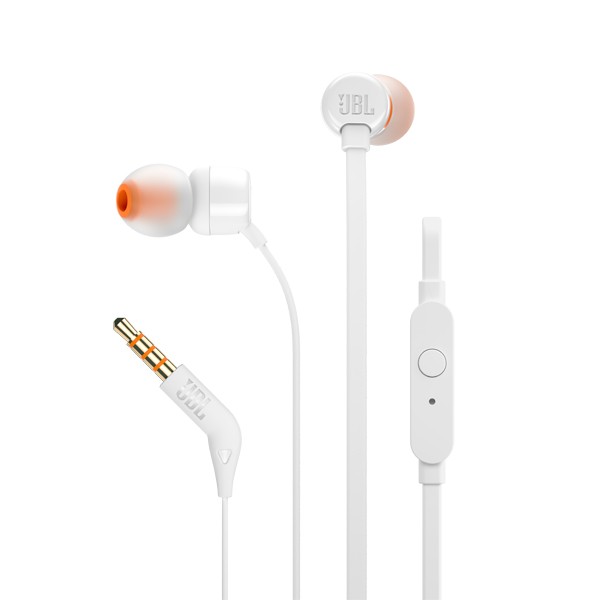 Гарнитура JBL T110,стерео,jack 3.5mm,белая,rtl