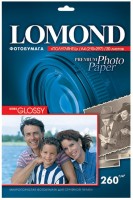 Фотобумага A6(10*15) Lomond  односторонняя полуглянцевая струйная 260 г/кв.м 20 листов, 