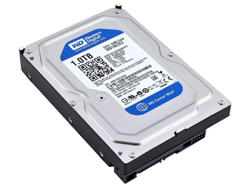 Накопитель HDD 3.5 1Тб WD Caviar Blue WD10EZEX 64Мб 7200 об/мин,тех. пакет