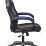 Кресло геймерское Бюрократ VIKING 2 AERO BLUE, черное/синее, искусственная кожа/искусственная кожа