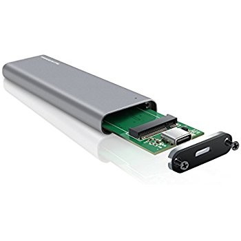 Внешний бокс  NGFF, SSD(M2), USB 3.0, аллюминий, серебристый, rtl