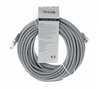 Патч-корд UTP 10м 5е TV-Com NP511-10M, CCA, 0,50мм., ПВХ/ПВХ 4 пары, серый