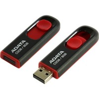 Накопитель USB 2.0, 8Гб Adata Classic C008,черный/красный, пластик