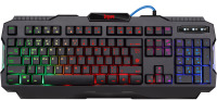 Клавиатура игровая с подсветкой Defender Legion GK-010DL,проводная(USB),влагозащита,черная,rtl