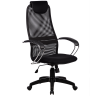 Кресло офисное Метта BK-8 PL20, черный, ткань/сетка