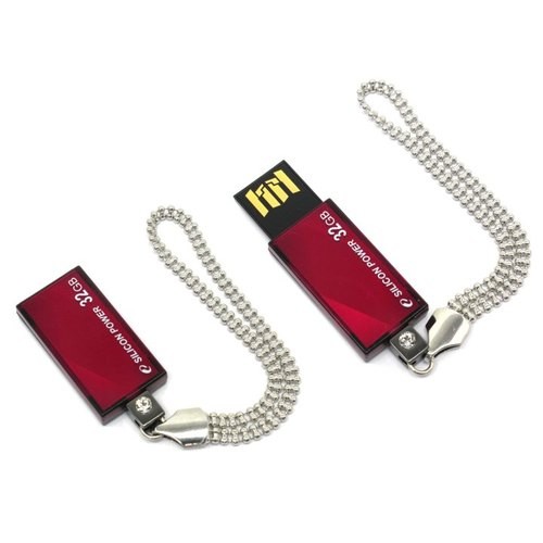 Накопитель USB 2.0, 32Гб Silicon Power Touch 810 SP032GBUF2810V1R,красный, пластик