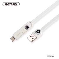 Кабель USB - Apple 8pin/microUSB/USB Type C,1м,Remax RC-073th,белый, пакет