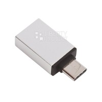 Адаптер USB AF(OTG)-USB Type C,Liberty Project,серебристый,пакет
