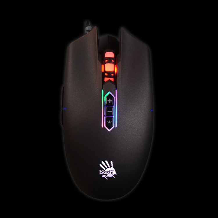 Мышь игровая, с подсветкой A4Tech Bloody Q80, черная, оптическая, 3200dpi, USB, rtl