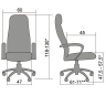 Кресло офисное Метта BK-2 PL721, черный, кожа NewLeather/кожа NewLeather
