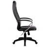 Кресло офисное Метта BK-2 PL721, черный, кожа NewLeather/кожа NewLeather