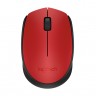 Мышь беспроводная Logitech M171, красная, оптическая, 1000dpi, USB(для приёмника), блистер