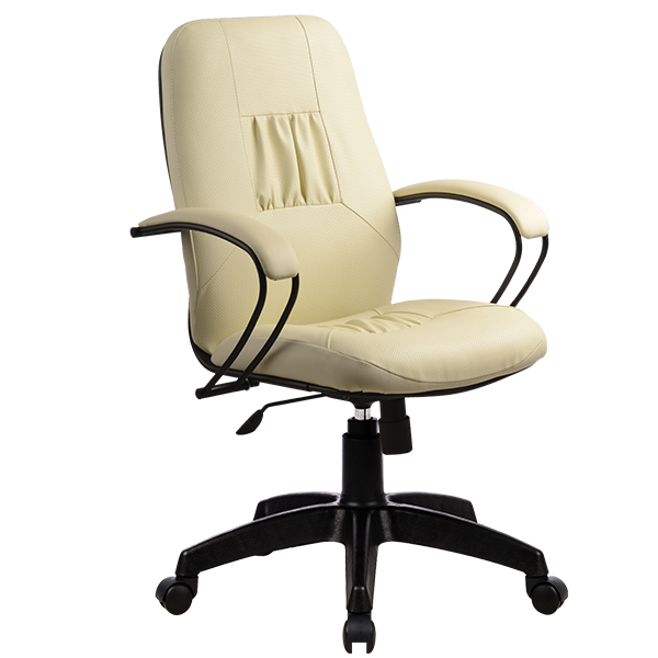 Кресло офисное Метта CP-6 PL720, бежевый, кожа NewLeather/кожа NewLeather