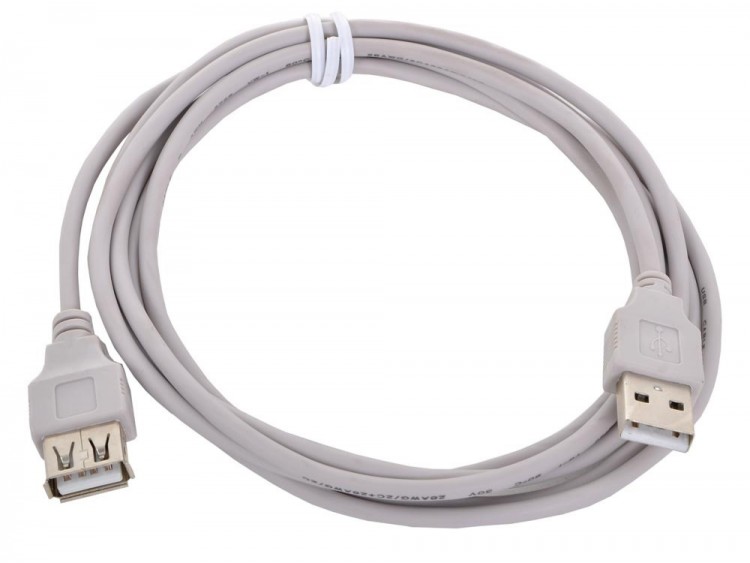 Кабель-удлинитель USB(AM)-USB(AF),1.8м,Gembird CC-USB2-AMAF-6,белый,пакет