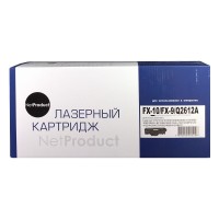 Картридж для HP,Canon,FX-10/FX-9/Q2612A,NetProduct,черный (black),2K,Canon L100/L120/L140/L160 MF4110/4120/4122/4140/4150/4320d/4330d/4340d/4350d/4370