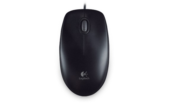 Мышь проводная Logitech B100, черная, оптическая, 800dpi, USB, rtl