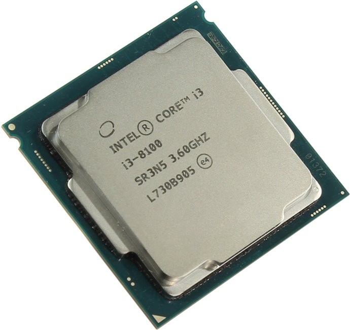 Процессор Intel Core i3 8100 3,6 ГГц (s1151 v.2, 6 Mb, Intel® UHD 630, 2400 МГц) Coffee Lake oem