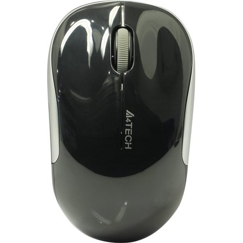 Мышь беспроводная A4Tech G3-300N, черная/серебристая, оптическая, 1000dpi, USB(для приёмника), rtl