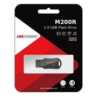 Накопитель USB 2.0, 32Гб Hikvision M200R HS-USB-M200R/32G,черный, металл