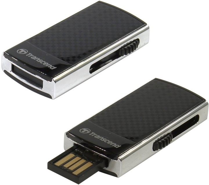 Накопитель USB 2.0, 32Гб Transcend JetFlash 560,черный/серебристый, пластик