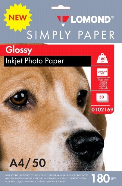 Фотобумага A4 Lomond Simply Papers односторонняя глянец струйная 180 г/кв.м 50 листов, 