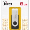 Накопитель USB 2.0 ,8Гб Mirex Color Blade Swivel,черный, металл/пластик