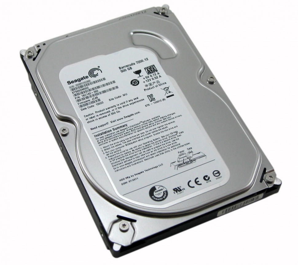 Накопитель HDD 3.5" 500 Гб Seagate Barracuda ST500DM002 16 Mb 7200 rpm ...