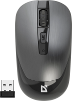 Мышь беспроводная Defender Wave MM-995, серебристая, оптическая, 1600dpi, USB(для приёмника), rtl