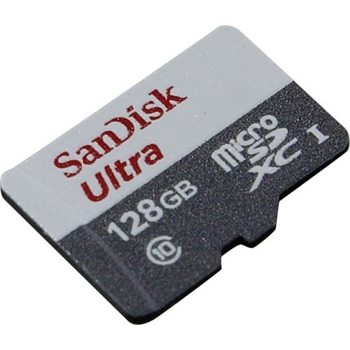 Карта памяти(б/адап.) microSDXC 128Гб/Class 10/UHS-I,SanDisk Ultra(SDSQUNS-128G-GN6MN)