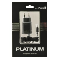 Зарядное устройство Prolife Platinum 5В/0,8А для iPhone 5, черный, блистер