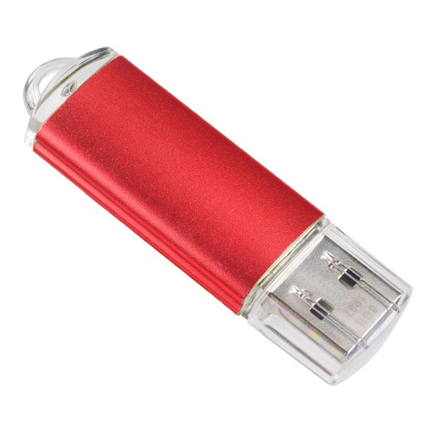 Накопитель USB 2.0 ,16Гб Perfeo  E01,красный, металл