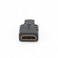 Адаптер HDMI(F)-microHDMI(M),Gembird A-HDMI-FD,черный,пакет