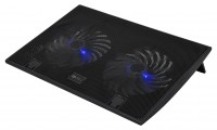 Подставка для ноутбука Digma D-NCP170-2H,17",пластик, 2 кулера 160 мм, черная
