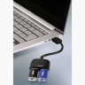 Концентратор USB Hama Mobil 2 порта USB 3.0, черный, блистер